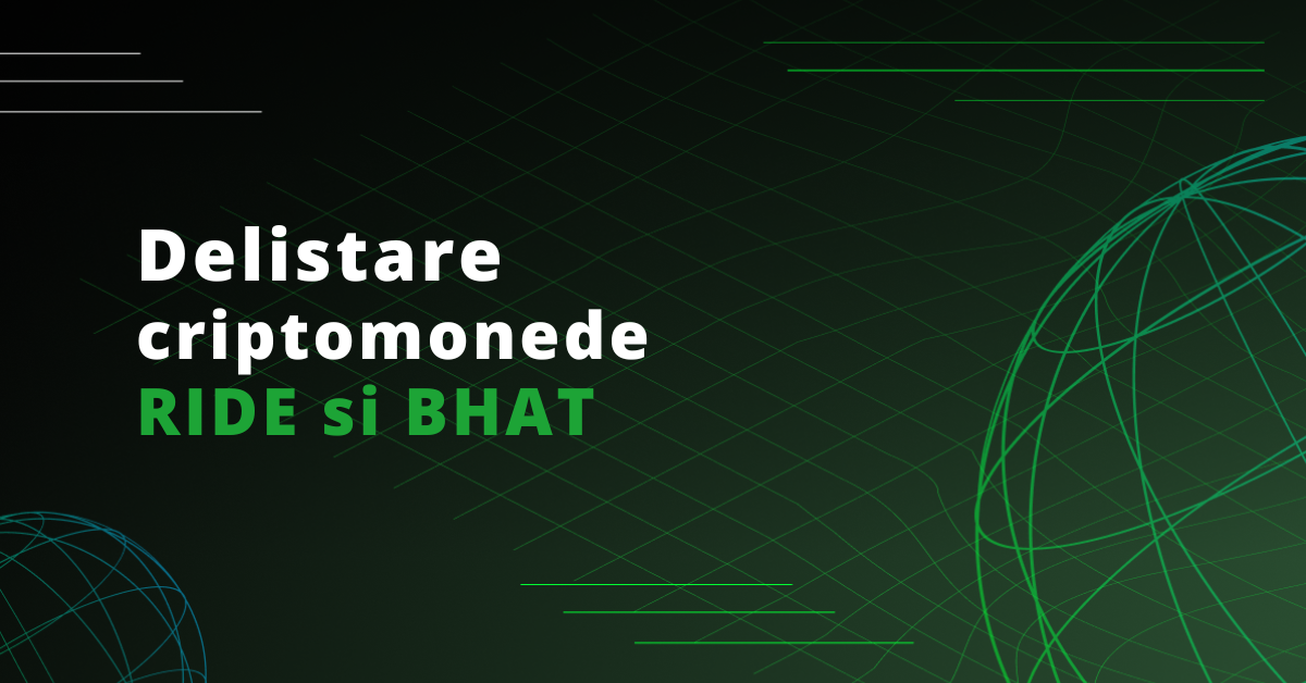 Suspendare tranzactionare RIDE si BHAT incepand 30.09.2025