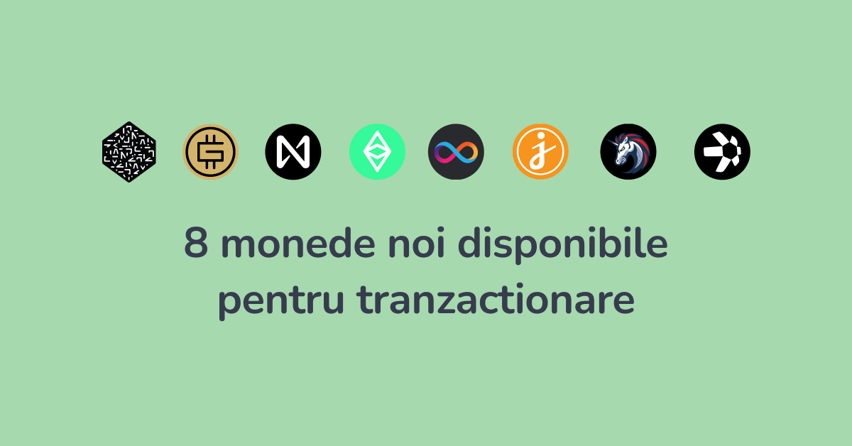 8 criptomonede noi pe platforma Tradesilvania: Ethereum Classic, JasmyCoin, 1inch, Quant, NEAR, STEPN, Internet Computer si Numeraire