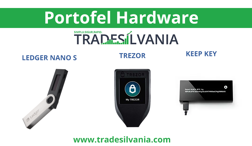 Comparatie cele mai bune portofele digitale hardware: Ledger, Trezor si KeepKey